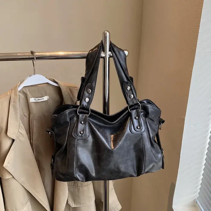 Sac à bandoulière rétro spacieux pour femme