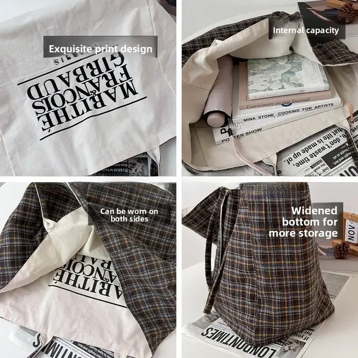 Sac fourre-tout chic en tweed pour femme