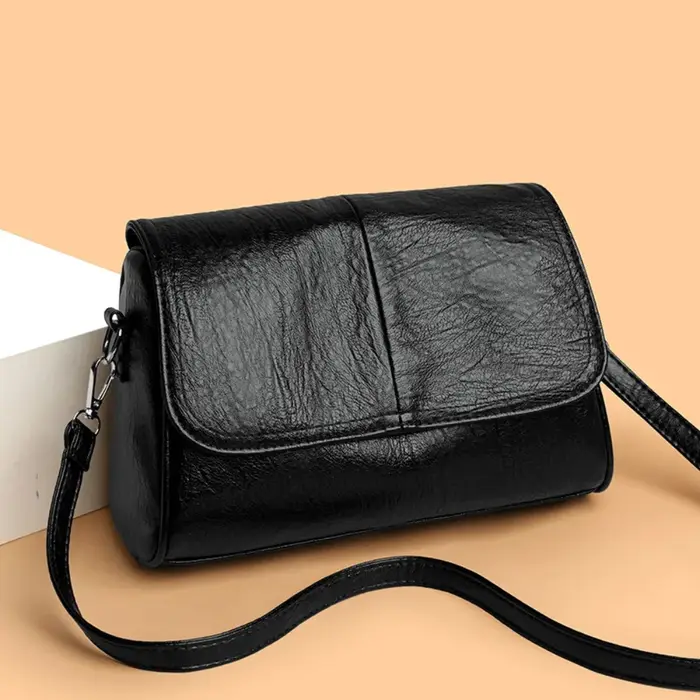Sac à bandoulière rétro en cuir ciré à l'huile