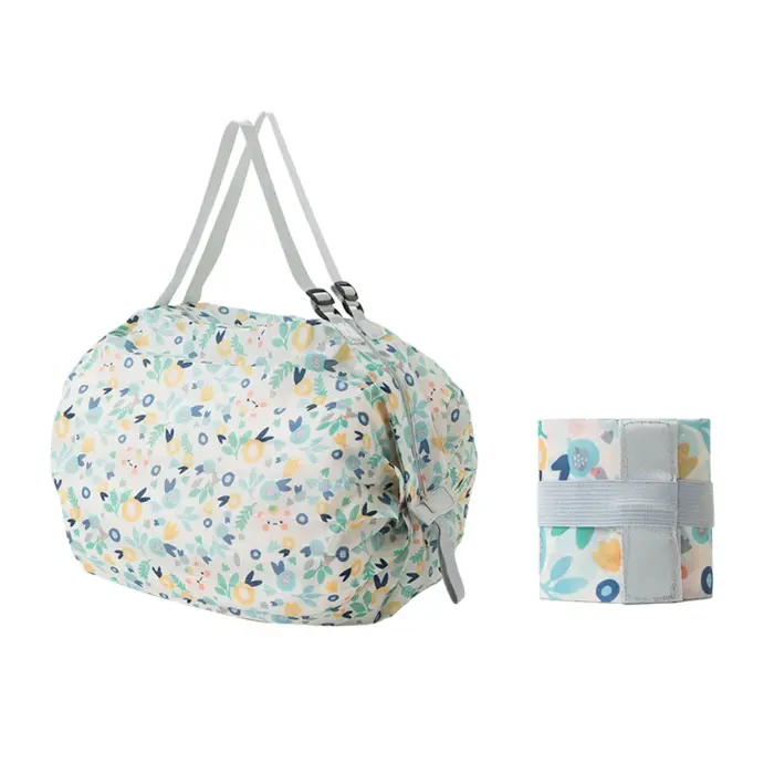 Sac de courses pliant de grande capacité et sac à roulettes à ressort portatif pour les achats de su