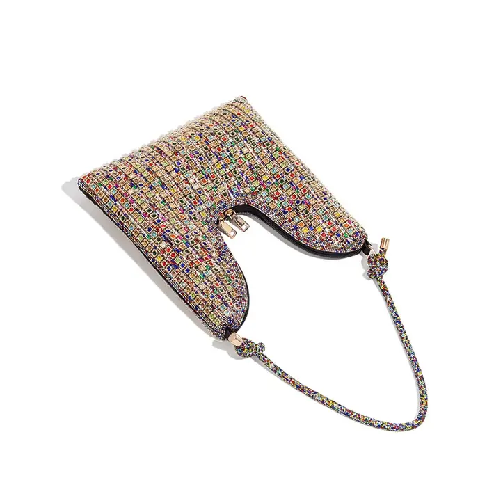 Sac à main en diamant, sac seau en strass pour femme