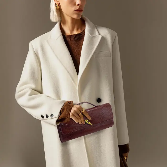 Sac à main pochette pour femme en cuir