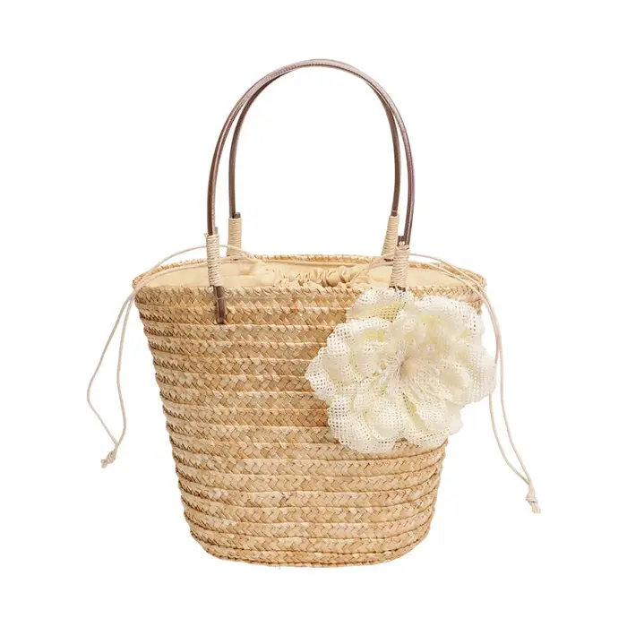 Sacs à main en paille au design simple pour femmes, faits à la main, design télescopique, sac confor