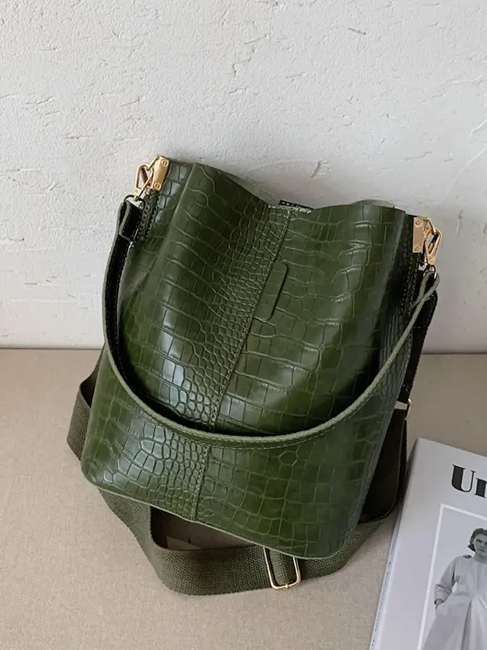 Sac à main Vintage motif Crocodile pour femmes