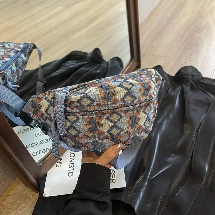 Sac banane bohème tendance pour femme, idéal pour les sorties décontractées et les voyages pratiques
