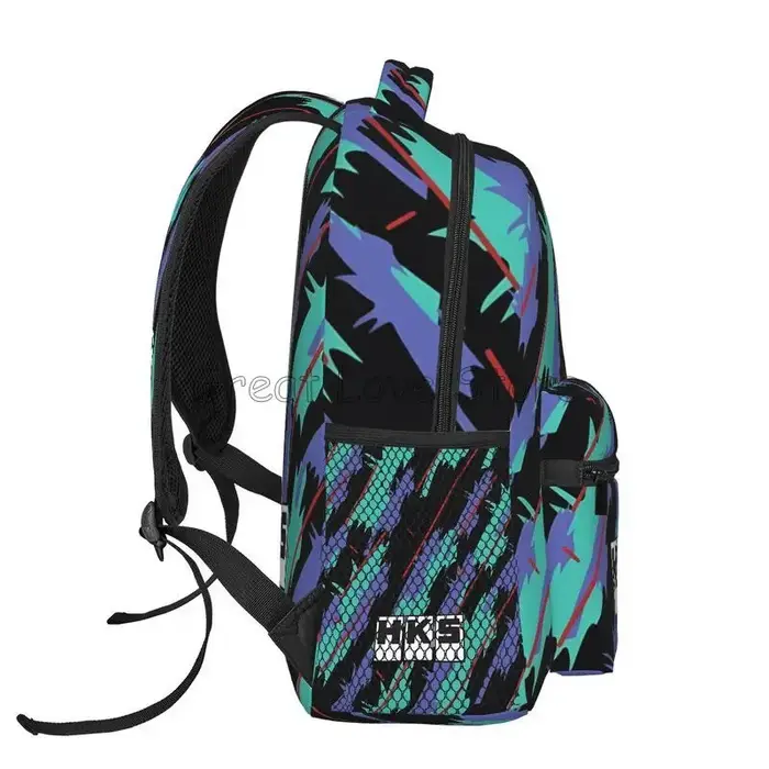 HKS modèle rétro sac à dos pour hommes femmes adolescent étudiant randonnée voyage sac à dos JDM dérive Turbo voiture ordinateur portable sacs en toile