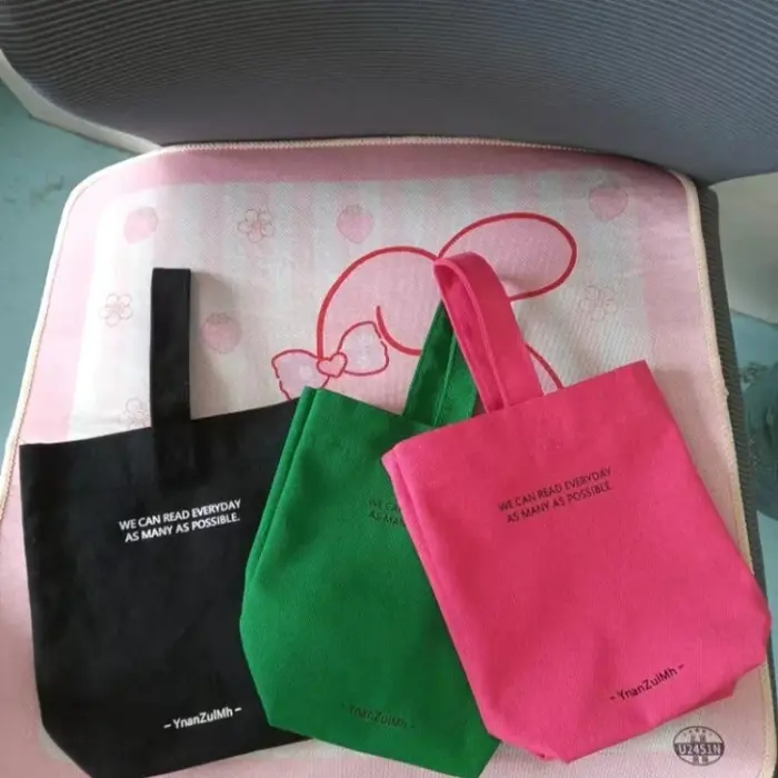 Mini sac fourre-tout portable en toile simple