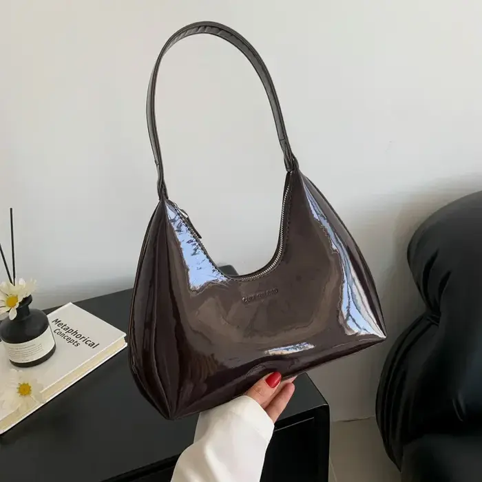 ChimDesigner-Sacs à main en cuir verni pour femmes