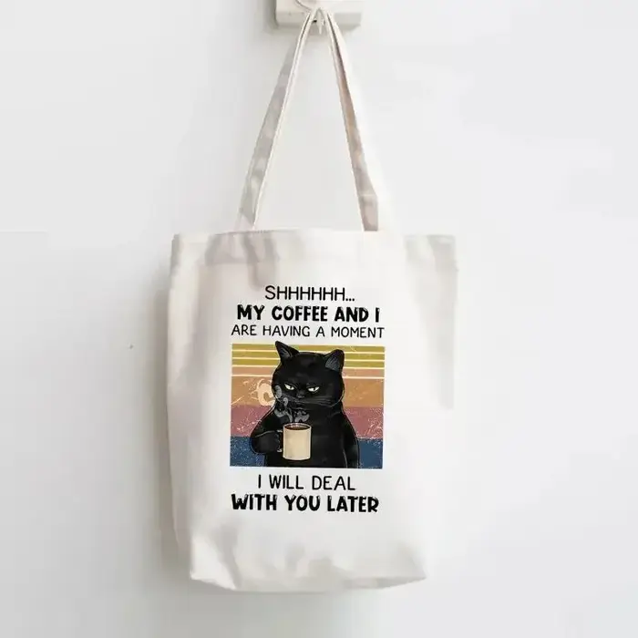 Sac fourre-tout chaton de dessin animé Kawaii