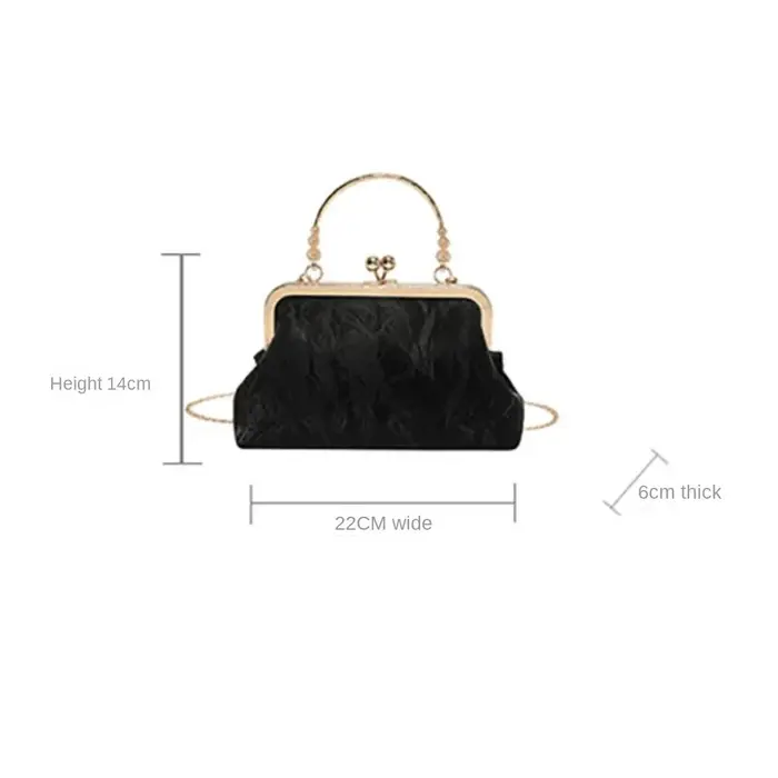 Sac à main de soirée en velours doré pour femme