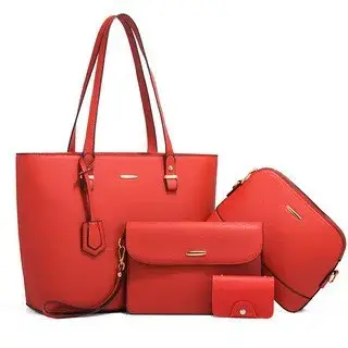 Ensemble de sacs à main Vintage pour femmes, 4 pièces, fourre-tout de grande capacité, sacs à bandou
