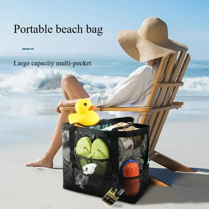 Un ensemble de sacs de plage en maille gaufrée