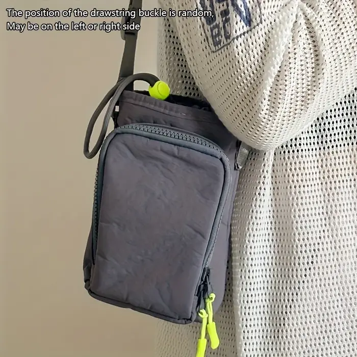 Petite sacoche pour bouteille d'eau avec bandoulière réglable, pratique pour les activités de plein 