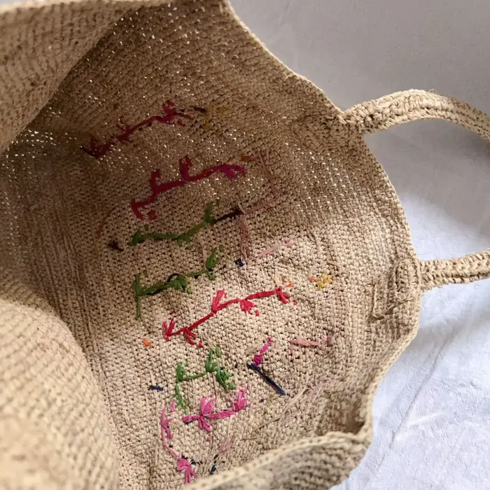2025 raphia 3d Rose sac à main tissé