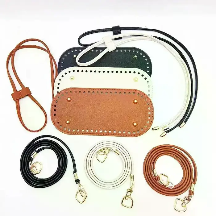 Kit d'accessoires DIY pour sac à main au crochet : base de sac en cuir PU