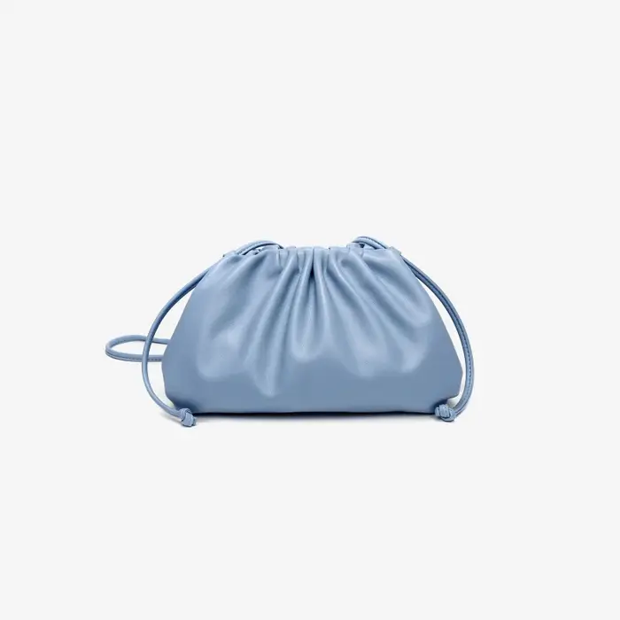 Sac nuage froncé bordeaux chic pour femme, sac à bandoulière type dumpling