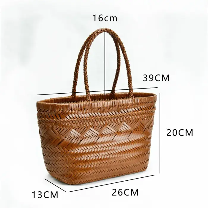 Sac à Main Hobos Vintage en Cuir group Tissé à la Main pour Femme