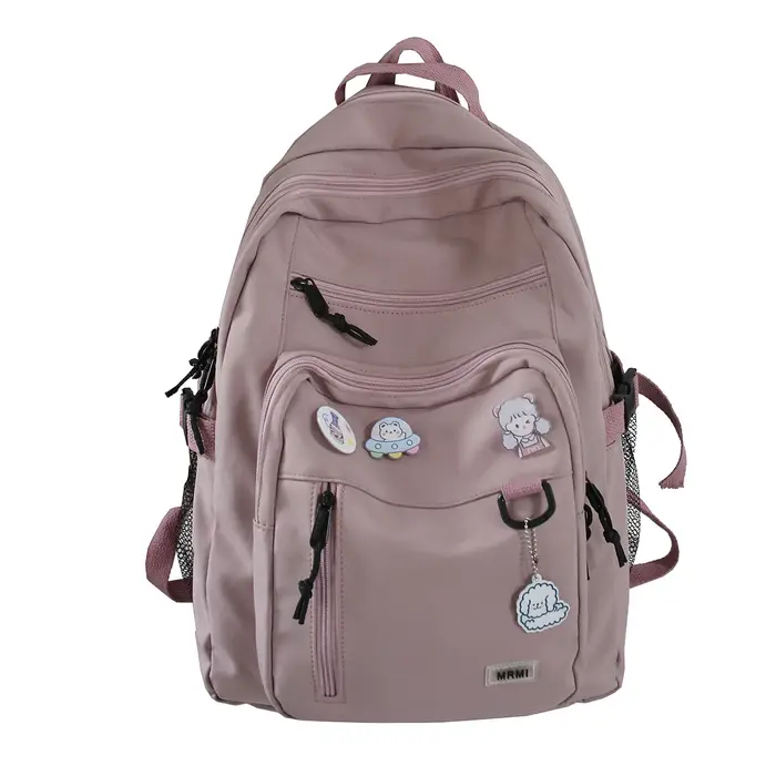Mode grand étudiant sac à dos nouveau Badge sac à dos filles sac d'école haute capacité femmes sac à