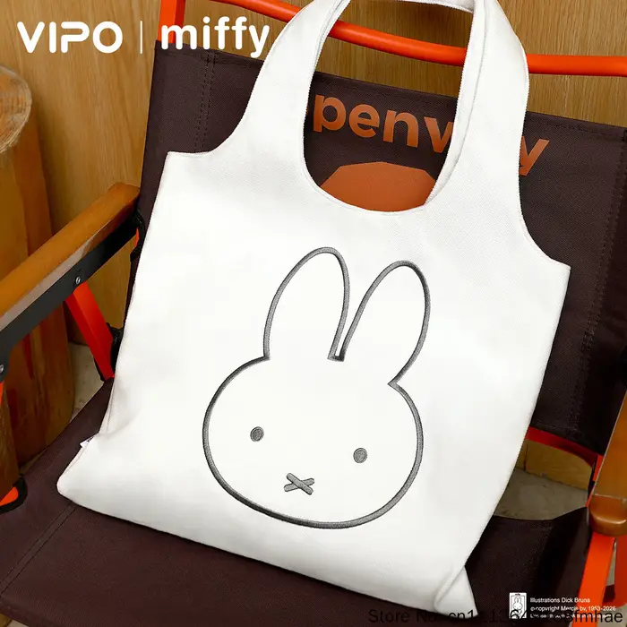 Vipo X Miffy – sac fourre-tout en toile de grande capacité