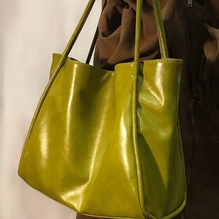 Sacs fourre-tout en cuir PU solide pour femme