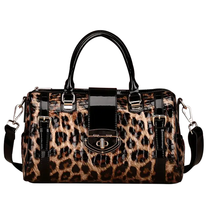 Sac à main pour femme à imprimé léopard