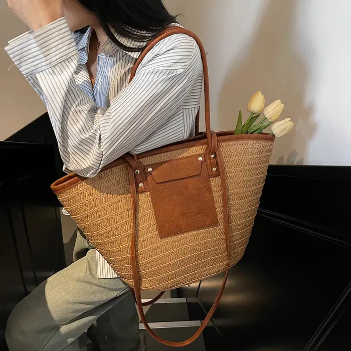 Sac à bandoulière, sac en paille forestière