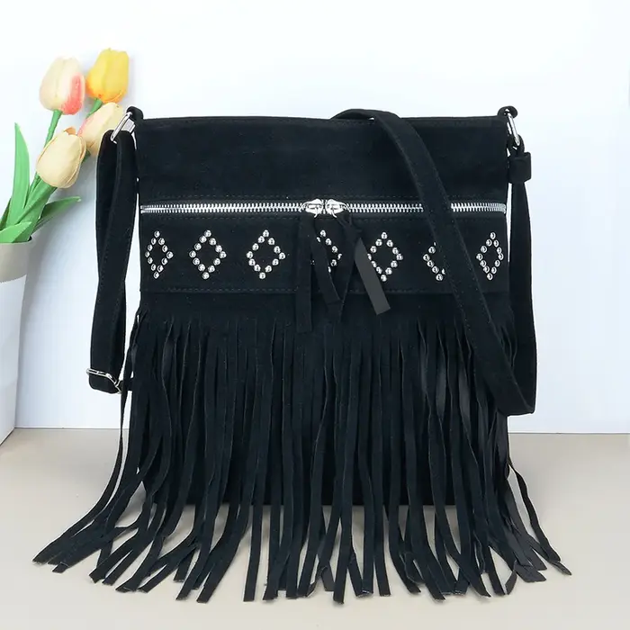Sac à franges de grande capacité pour femmes, sacs à bandoulière en Faux daim, sacs à main décontrac