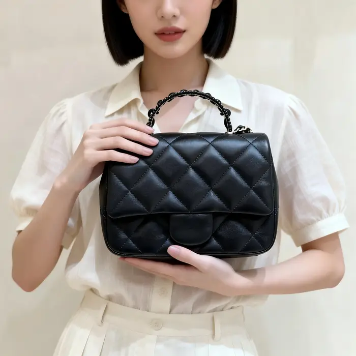 Petit sac carré : Nouveau design printemps-été pour femmes, sac à chaîne matelassé en losanges, élég