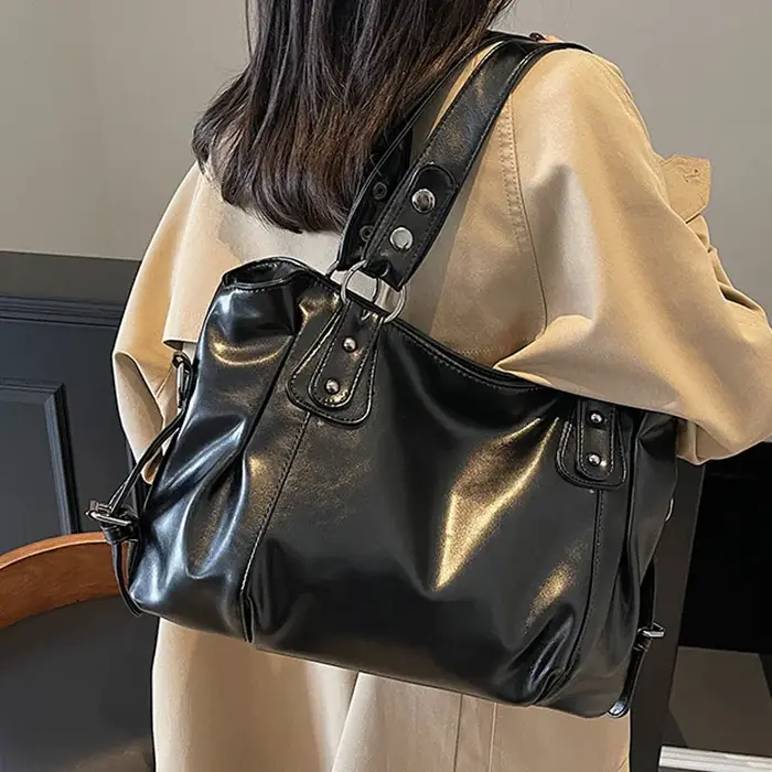 Sac à bandoulière rétro spacieux pour femme