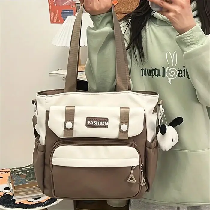 Sac fourre-tout en toile d'inspiration vintage chic pour femme