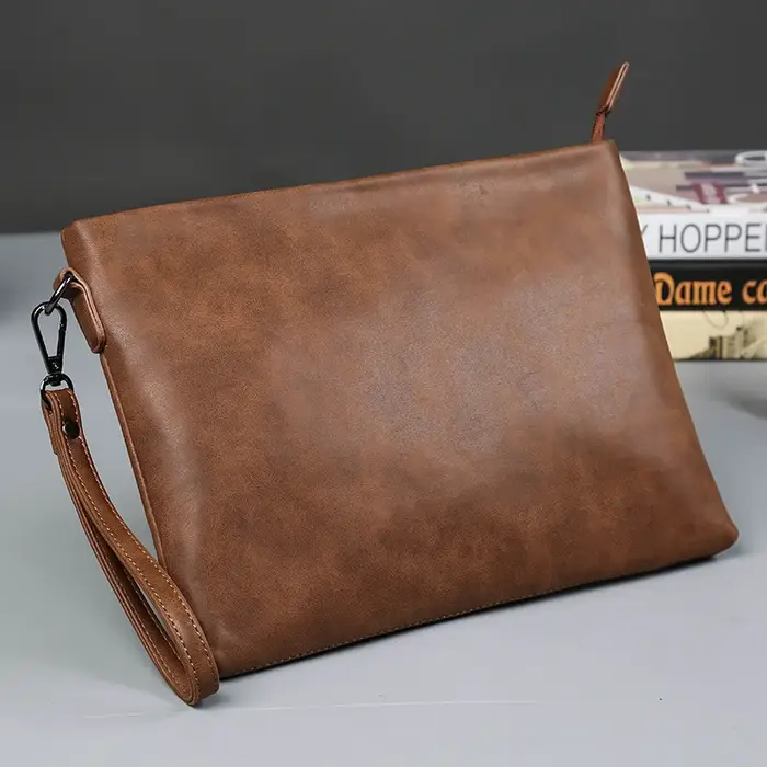 Pochette en cuir de cheval vintage pour hommes