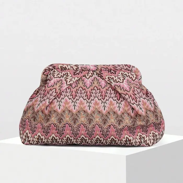 Sac à main d'été pour femme, style bohème rétro, en jacquard plissé, pochette grande capacité, sac d