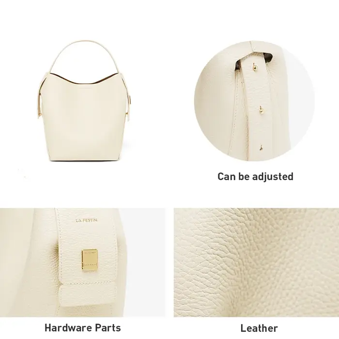 LA FESTIN marque originale en cuir véritable dames sac à main épaule sac à bandoulière Portable sac 
