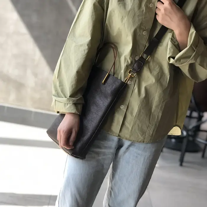 Sac à main rétro en cuir véritable pour femme, sac à main en cuir de vachette souple, designer polyv