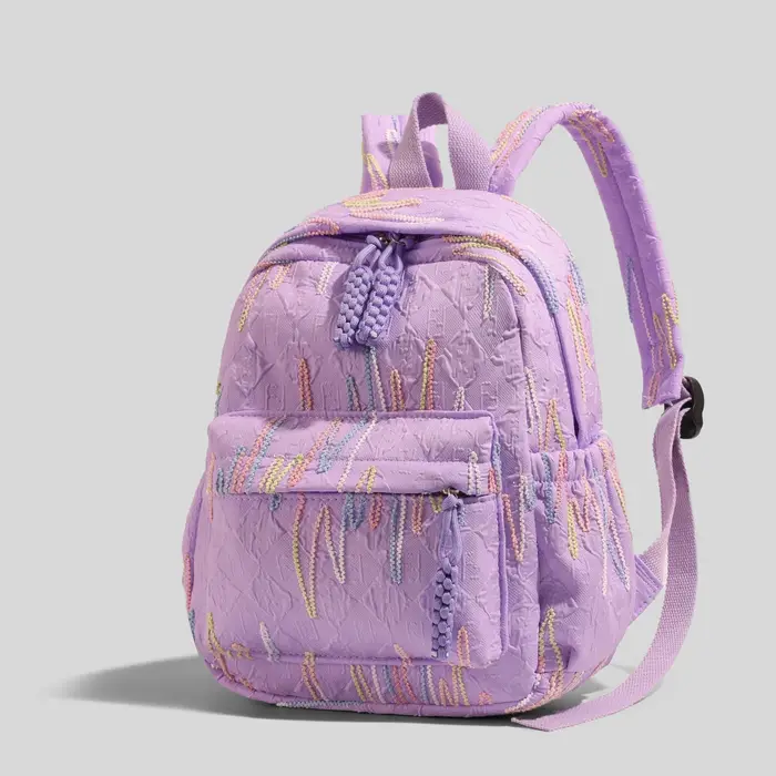 Mini sac à dos pour femme avec bretelles réglables – Fermeture à glissière pour l'école