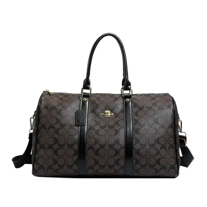Sac de voyage classique vintage à monogramme, sac de week-end polyvalent et tendance avec poignées s