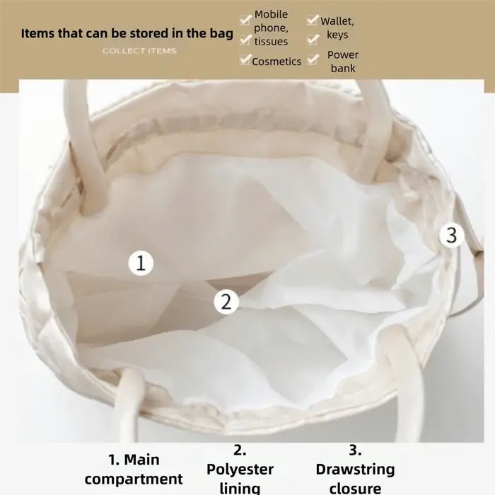 Sac seau pour femme à motif floral brodé