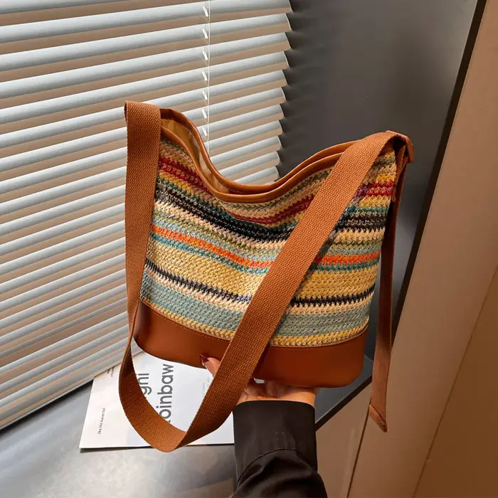 Sac en paille tressé pour femme