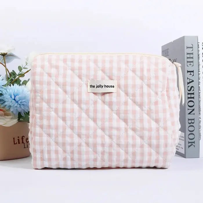 Sacs à Main Décontractés en Toile Rose pour Femme, Poudres Cosmétiques, Grande Capacité, Rangement d