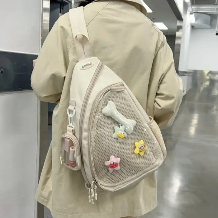 Sac à bandoulière Transparent à fermeture éclair pour femmes