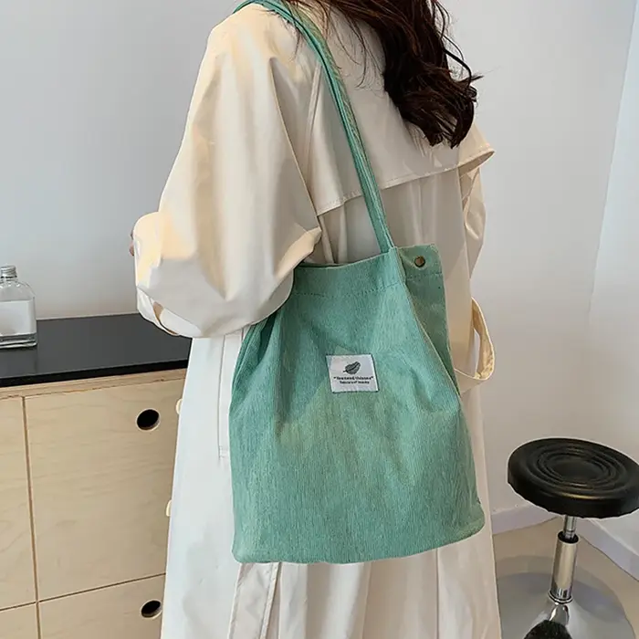 Sac à bandoulière en velours côtelé pour femmes
