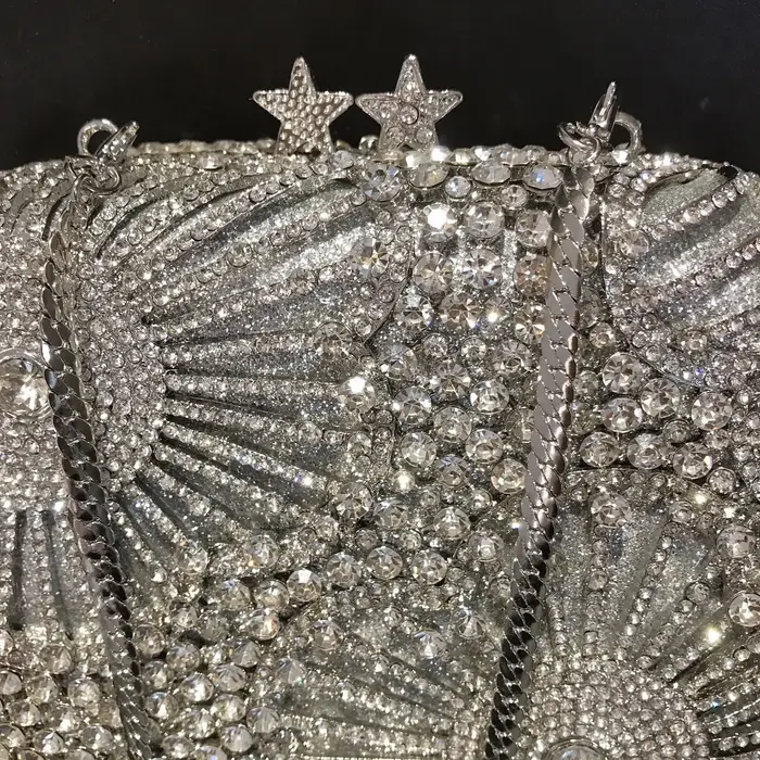 Pochette de soirée ornée de bijoux de luxe