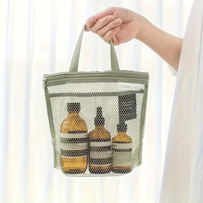 Trousse de maquillage Portable, sac de bain étanche en maille, sac de sport, sac de rangement divers