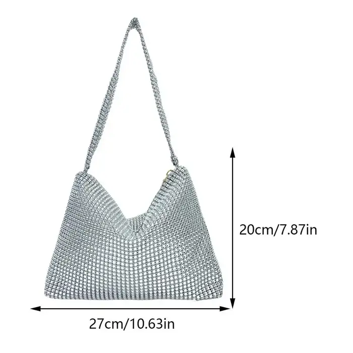 Pochette de soirée à paillettes pour femme, sac sous les bras, sac à biscuits, grande capacité, sac 