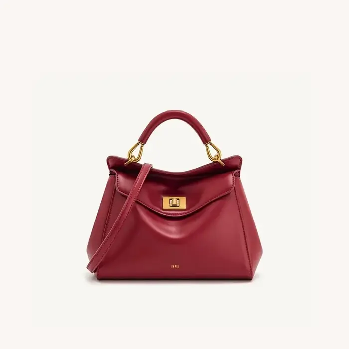 Sac à main Lucia Lock de JW PEI, unique et élégant, sac bandoulière en cuir véritable, haut de gamme et polyvalent