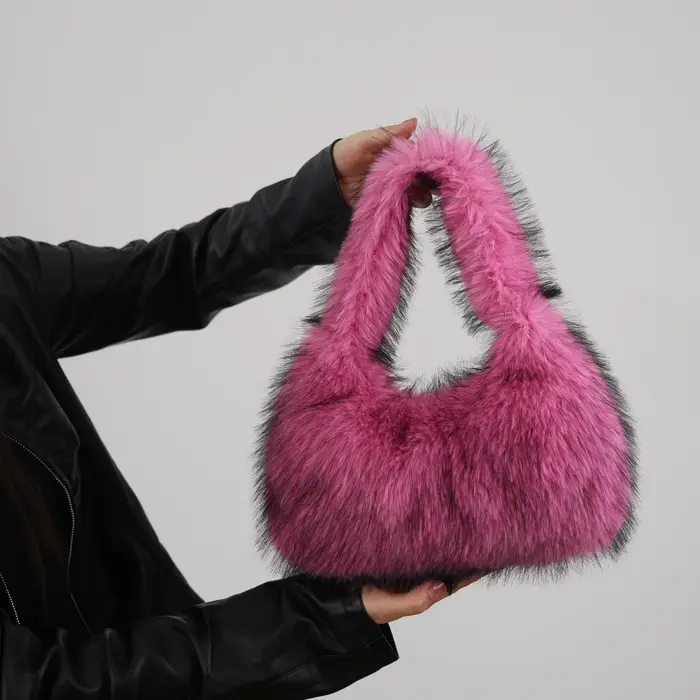 Sacs à main Hobos en fausse fourrure pour femmes