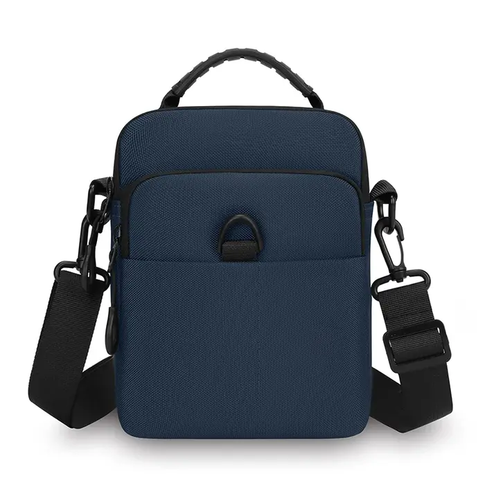 Sac bandoulière homme multi-poches en tissu Oxford – Pochette compacte pour voyage et trajets quotid