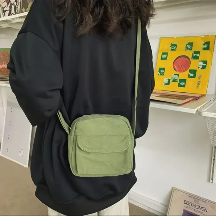 Petit sac à bandoulière en toile pour femme