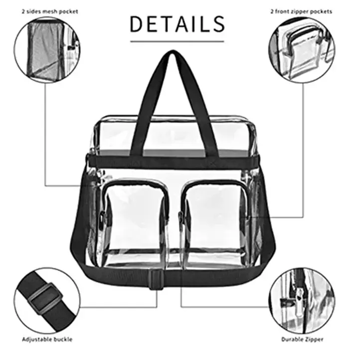 Sac à bandoulière Transparent Portable, fourre-tout, sac à main en PVC pour femmes, sac Transparent