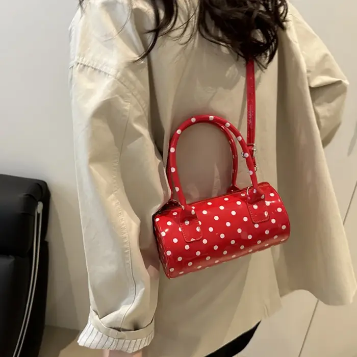 Sac bandoulière simple à pois